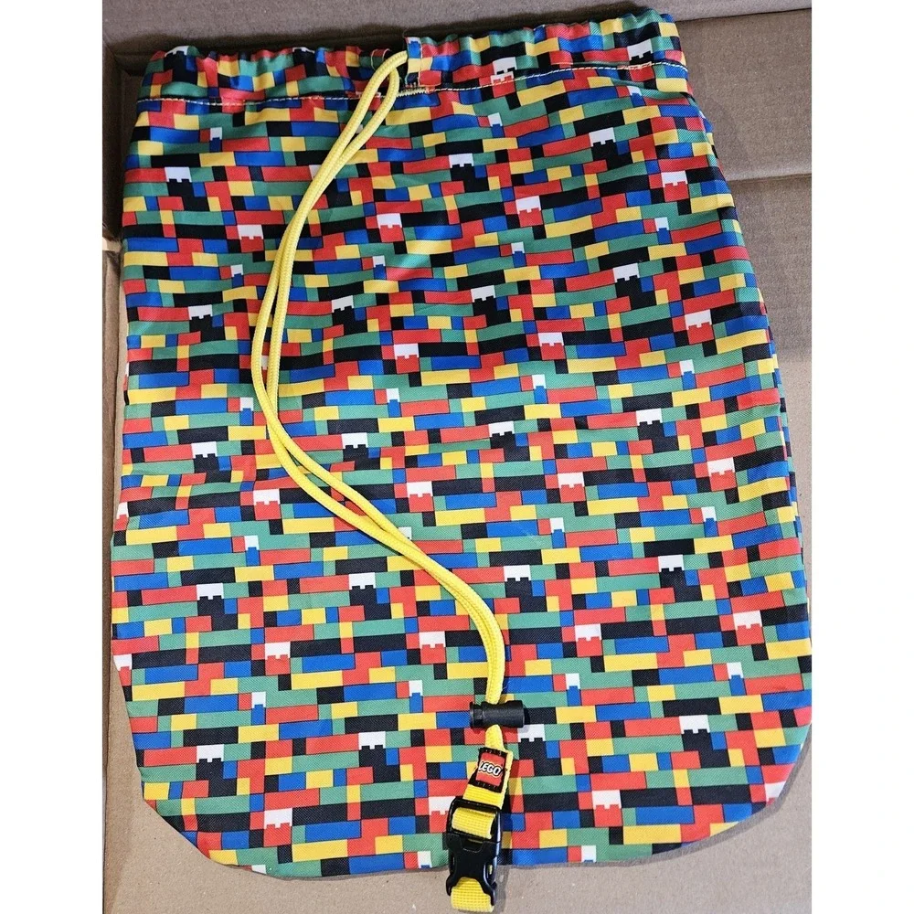 LEGO Branded Brick Pattern Tote Bag Multicolor Size 18x13 Shoulder Strap‎